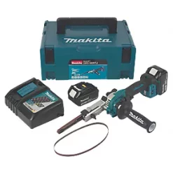 Makita DBS180RTJ 3/8" 18V 2 x 5.0Ah Li-Ion LXT Brushless Cordless Belt Sander
